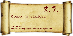 Klepp Tarziciusz névjegykártya